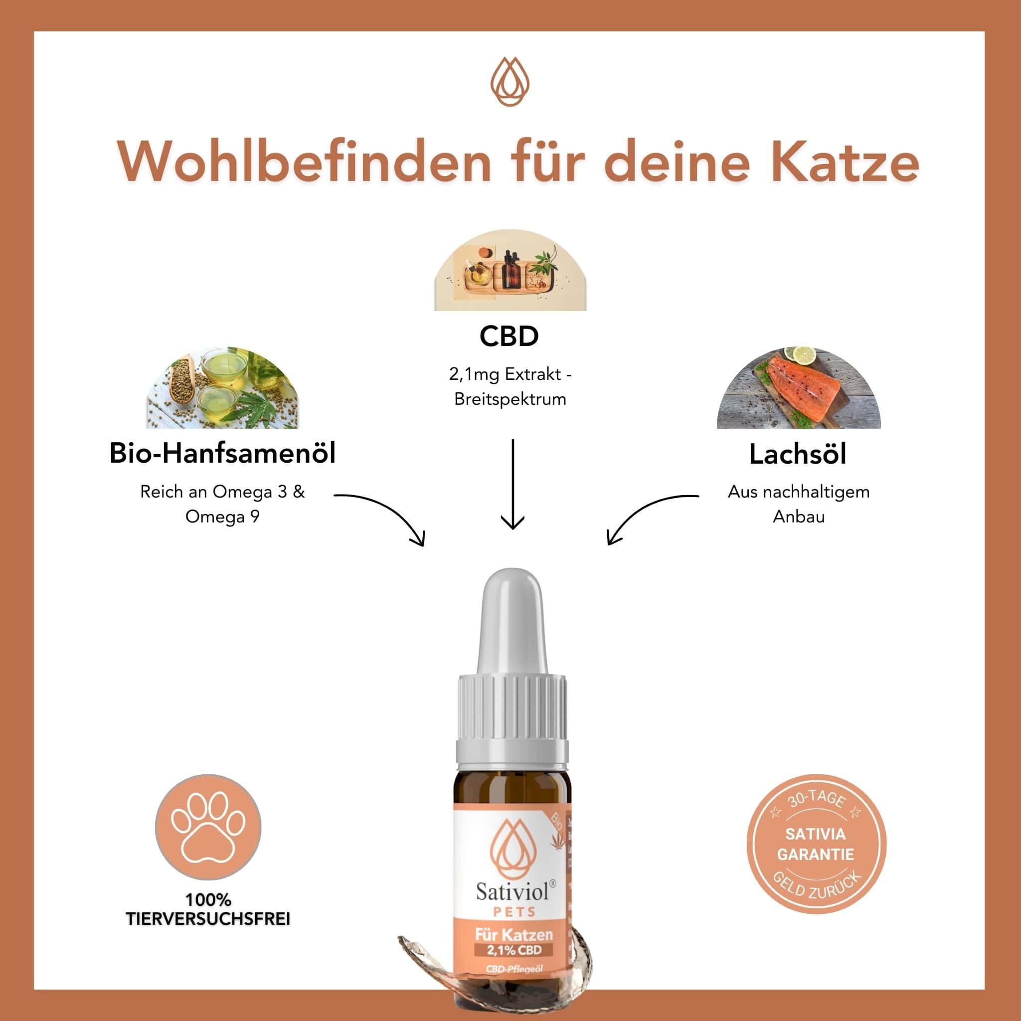 Sativiol -Öl für Katzen — Platz 2 im GPC-Katzenvergleich